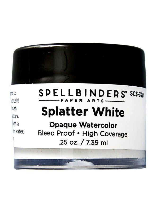 Splatter White Opaque Watercolor