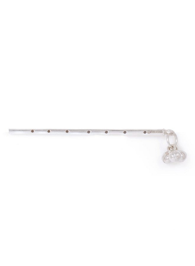 Osasbazaar Pure Silver Flute Bansuri for Laddu Gopal, Krishna, Thakur ji, Kanha, Janmashtami Puja, Mandir, Temple - 97%-99% Pure BIS Hallmarked - Image 1