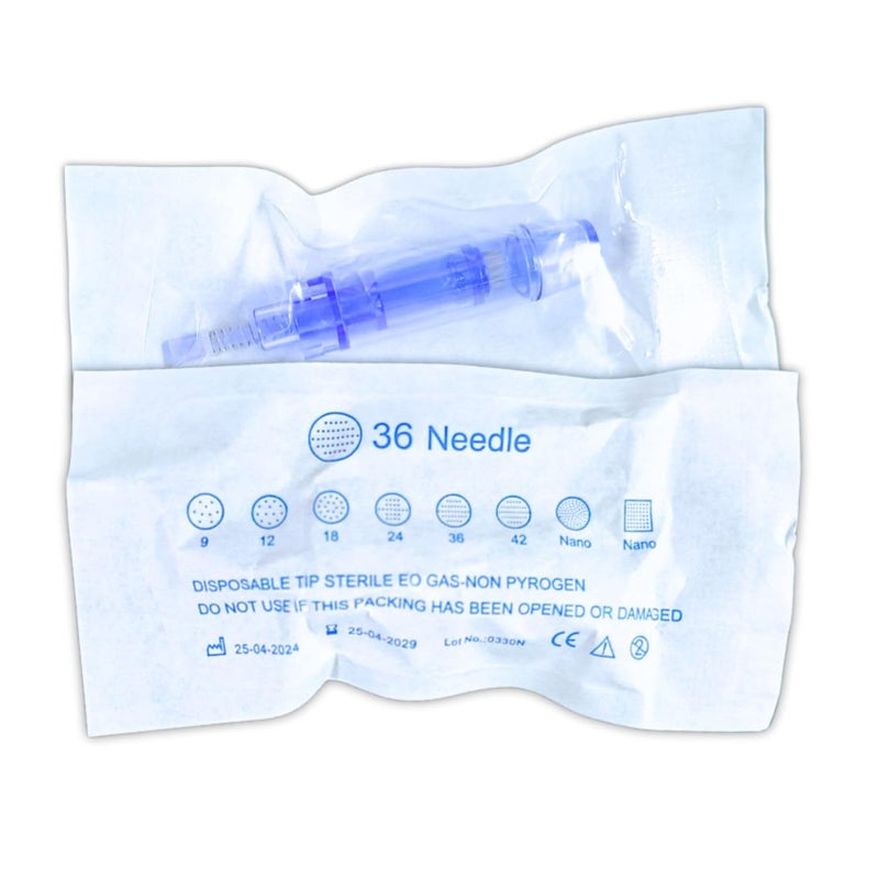 Kostech dr Derma Pen Ultima A6 36 Pins Cartridges Needle - Healthy Care Derma Pen Ultima A6 Electric Micro Needle Pen Bayonet Replacement Parts 0.25 mm - (Pack of 25) - Image 5
