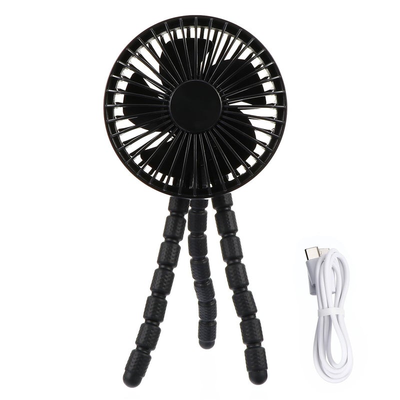 Portable Mini Flexible Tripod Stroller Fan Rechargeable Silent Clip On Cooling Fan For Babies Outdoor Travel - Image 2