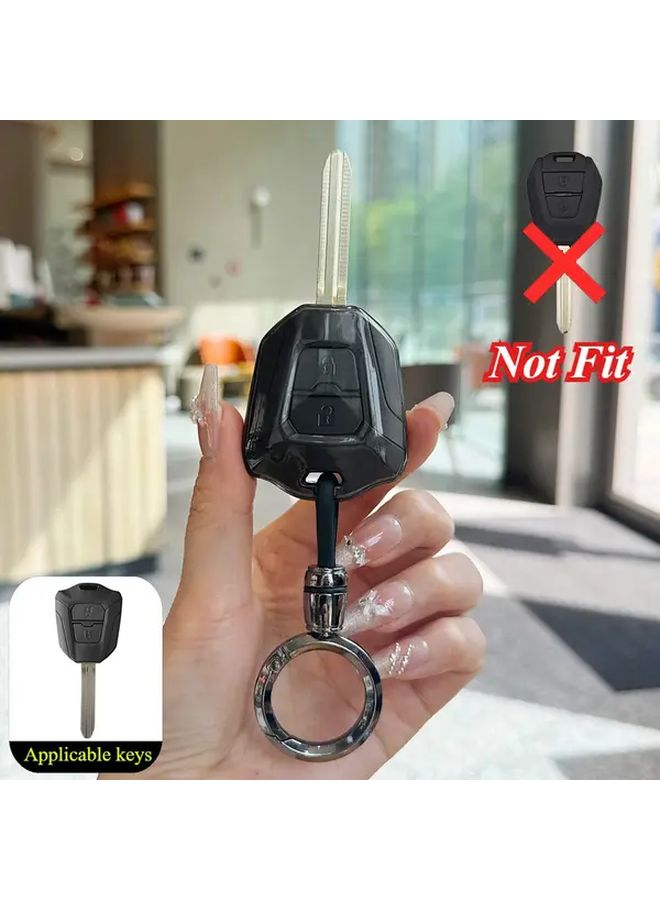 Transparent Black TPU Car Key Case Cover For Dmax Mux Mu7 2023 Durable Protective Ergonomic Grip - Image 4