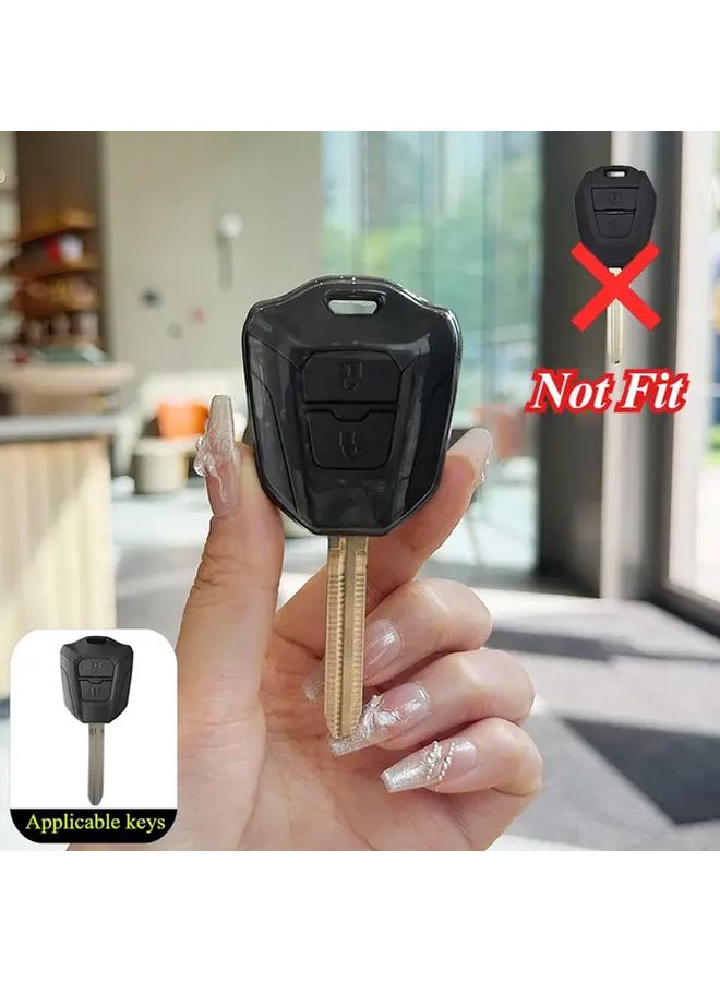 Transparent Black TPU Car Key Case Cover For Dmax Mux Mu7 2023 Durable Protective Ergonomic Grip - Image 5