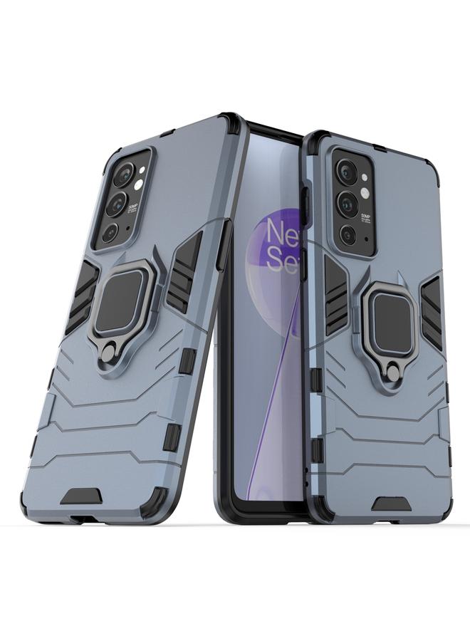 اس-توب جراب لهاتف OnePlus 9RT 5G PC + جراب هاتف واقٍ مقاوم للصدمات من مادة TPU مع حامل حلقي مغناطيسي - Image 1