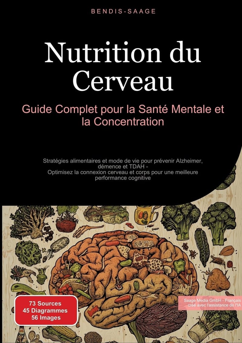 Nutrition du Cerveau : Guide Complet pour la Santé Mentale et la Concentration: Stratégies alimentaires et mode de vie pour prévenir Alzheimer, ... pour une meilleure performance cognitive