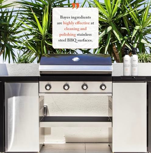 Bayes High-Performance Stainless Steel BBQ Exterior Cleaner and Protectant - Cleans, Shines and Protects Stainless Steel Barbecue Surfaces, Shields from Outdoor Elements - 16 oz - Image 2
