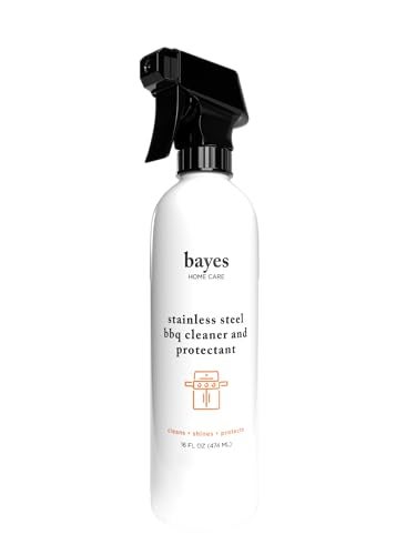 Bayes High-Performance Stainless Steel BBQ Exterior Cleaner and Protectant - Cleans, Shines and Protects Stainless Steel Barbecue Surfaces, Shields from Outdoor Elements - 16 oz - Image 1