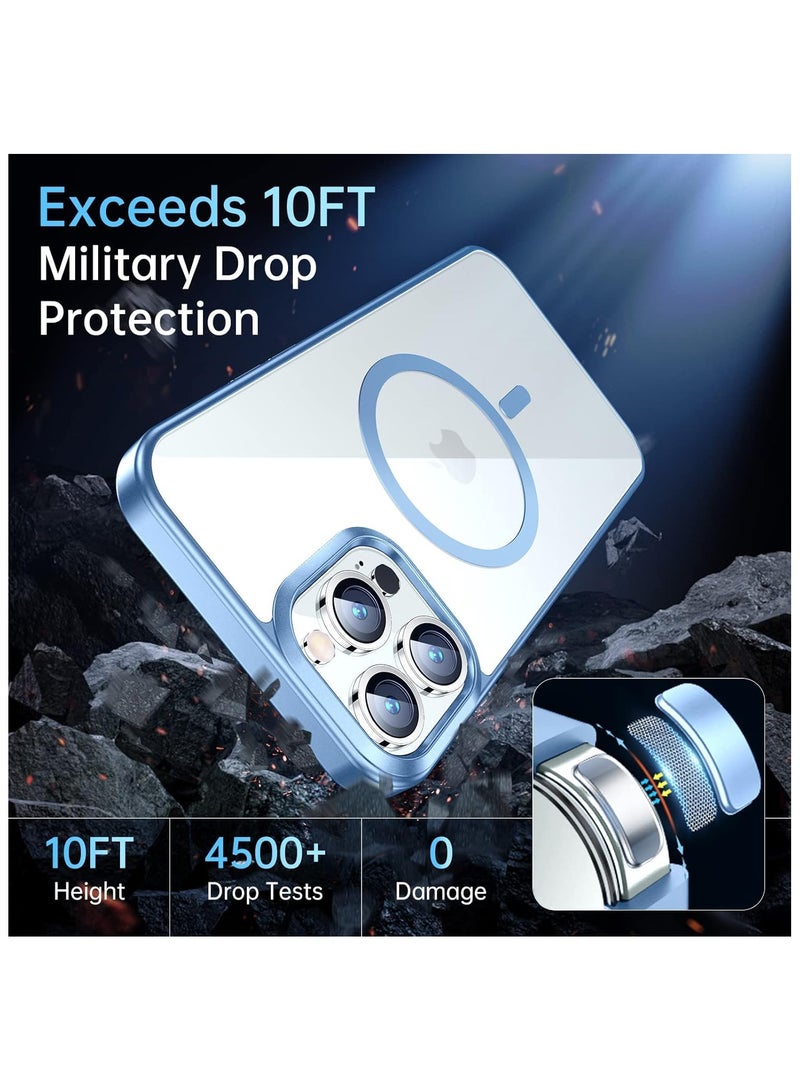 ACLIX Magnetic Case for iPhone 12 And iPhone 12 Pro Case, Compatible with MagSafe, Plating Luxury Cover, Clear Soft TPU Shockproof Protective Phone Case, (Sierra blue) - Image 4