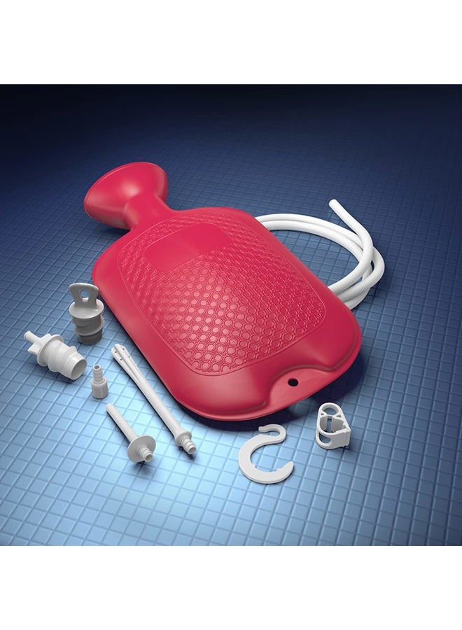 Flents Douche and Enema Combination Kit for Men and Women, Large Capacity, Multipurpose Cleaning System, Made with Comfortable Material, Red (1.66 L) - Image 5