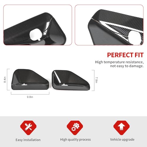 Jimen Compatible with Jeep Wrangler JK & Unlimited 2007-2018, Front Windshield Wiper Base Cover Trim Exterior Accessories (Carbon Fiber) - Image 3