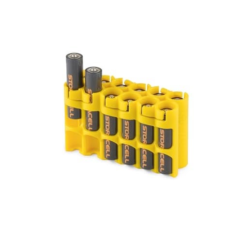 Storacell AAA Battery Storage Caddy by Storacell, Yellow, Holds 12 Batteries (Not included) - Image 2