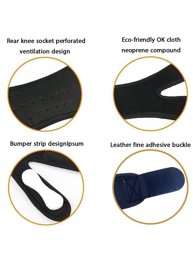 HY - Knee Braces for Knee Pain Adjustable Knee Pads Knee Compression Sleeve Patellar Tendon Support Strap,Running Support Belt, Patella Stabilizer Support for Running, Fitness, Basketball - Image 1