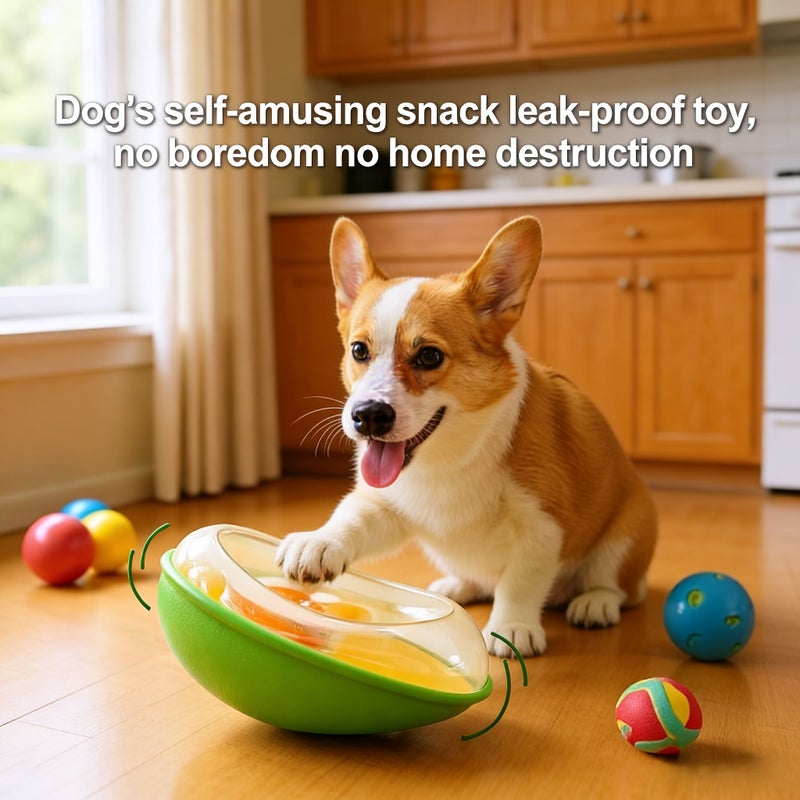 Pet Feeder Avocado Shaped Slow Dog Bowl Interactive Enrichment Toys - Image 1