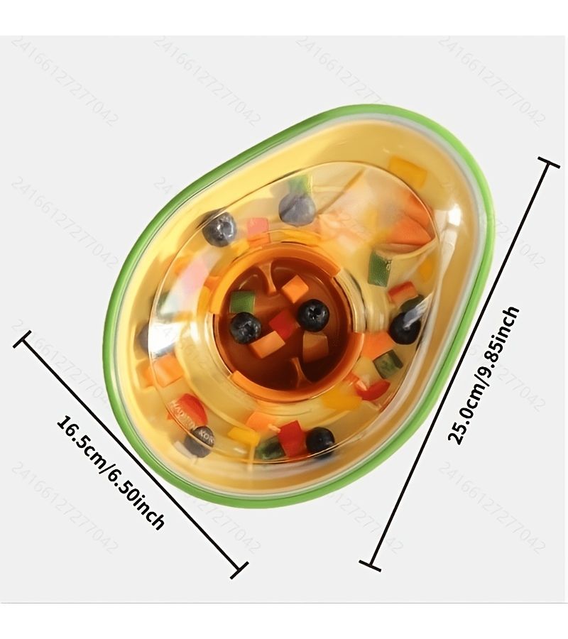 Pet Feeder Avocado Shaped Slow Dog Bowl Interactive Enrichment Toys - Image 2