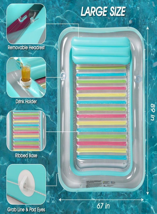 Jasonwell 4 in 1 Inflatable Tanning Pool Lounger Float - Sun Tan Tub Sunbathing Lounge Raft Floatie Toys Water Filled Bed Mat Pad for Adult Blow Up Kiddie Kids Ball Pit XXL - Image 5