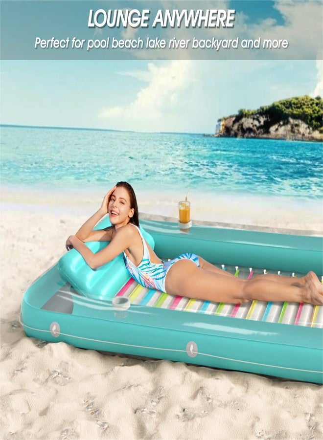 Jasonwell 4 in 1 Inflatable Tanning Pool Lounger Float - Sun Tan Tub Sunbathing Lounge Raft Floatie Toys Water Filled Bed Mat Pad for Adult Blow Up Kiddie Kids Ball Pit XXL - Image 4