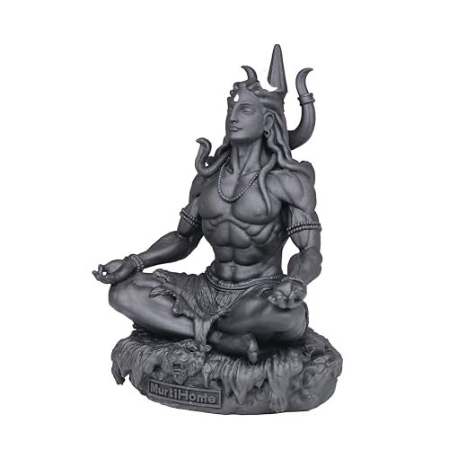 MurtiHome Mahayogi Shiva Murti, 7.64 cm Height, Black, 3D Printed, UV Resin, Lord Adiyogi Idol for Car Dashboard - Image 2