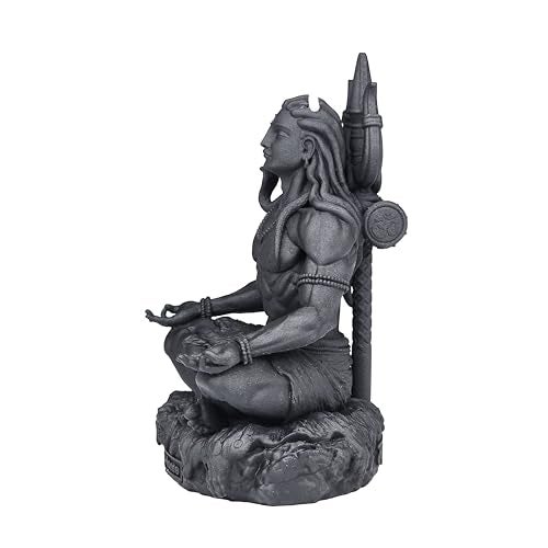 MurtiHome Mahayogi Shiva Murti, 7.64 cm Height, Black, 3D Printed, UV Resin, Lord Adiyogi Idol for Car Dashboard - Image 4
