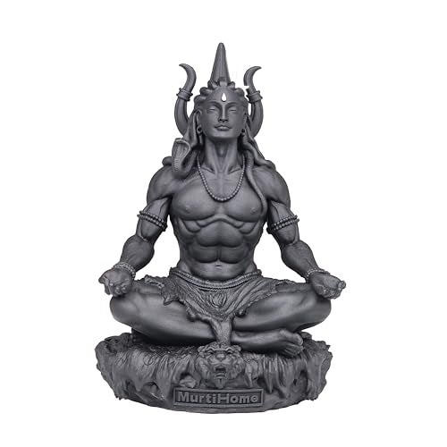 MurtiHome Mahayogi Shiva Murti, 7.64 cm Height, Black, 3D Printed, UV Resin, Lord Adiyogi Idol for Car Dashboard - Image 1