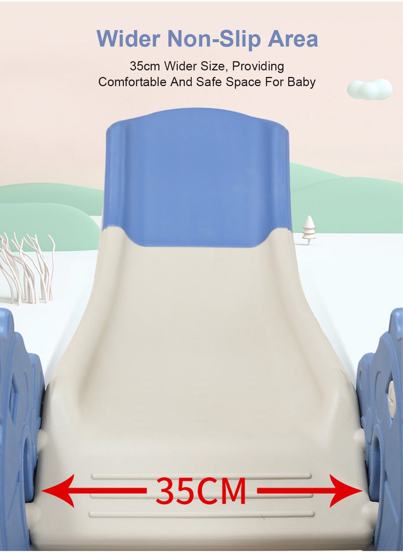 MaBaby - Foldable Children's Slide Baby Multifunctional Climbing Slide Playground Toy Set Indoor And Outdoor Toddler Slide Easy To Install With Basketball Stand - Image 1