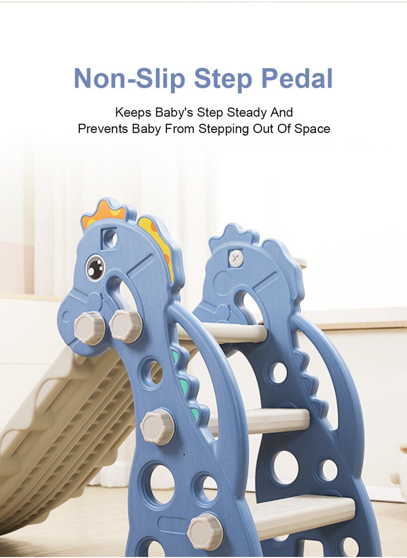 MaBaby - Foldable Children's Slide Baby Multifunctional Climbing Slide Playground Toy Set Indoor And Outdoor Toddler Slide Easy To Install With Basketball Stand - Image 1