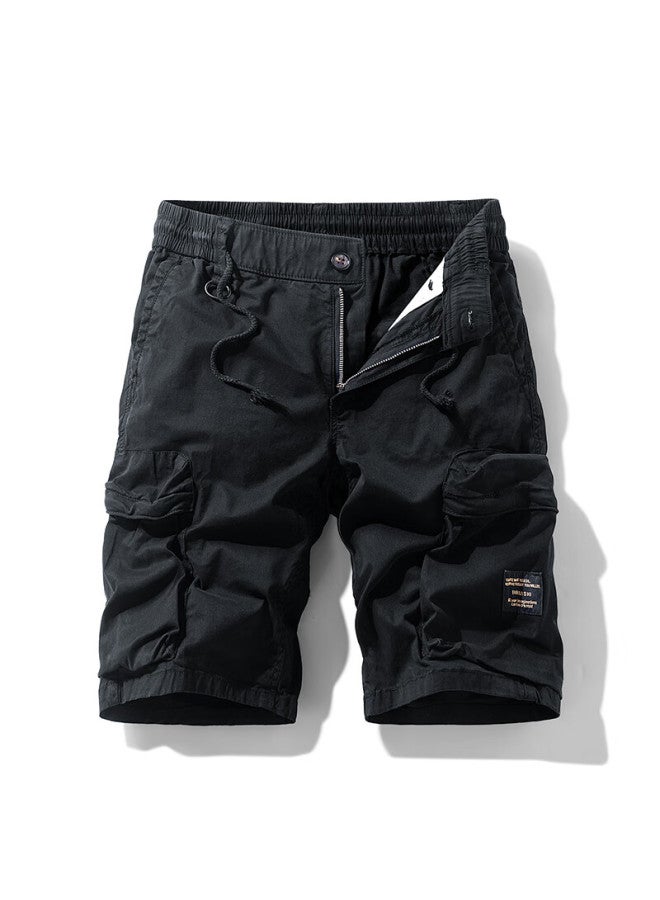 Dme [stylish And Trendy] Summer Streetwear Loose Straight-leg Cargo Shorts With Multiple Pockets And Drawstring For Me - Image 1
