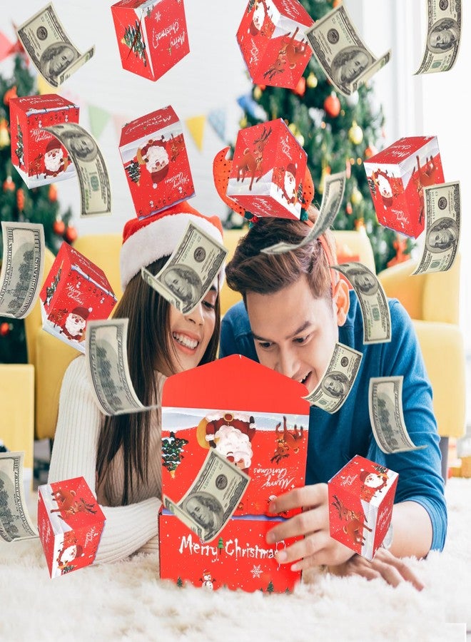 Project wine Surprise Gift Box Explosion,Gift Explosion Box,Explosion Gift Box,Merry Christmas Folding Bouncing Envelope(Christmas-Red - Image 5