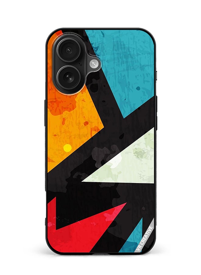 Protective Case Cover For Apple iPhone 16 Abstract Design Multicolour