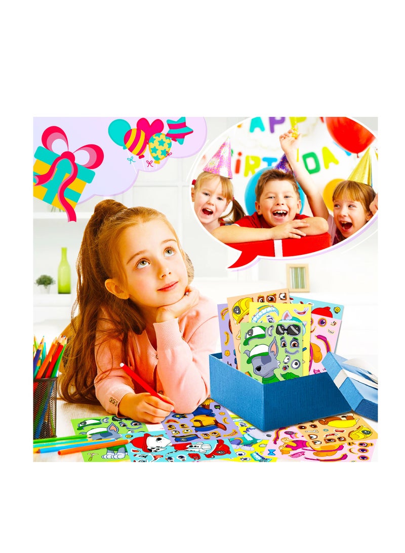 6pcs cute cartoon dog decal make a face DIY stickers for laptop phone water cup guitar diary waterproof puzzle toy - Image 4