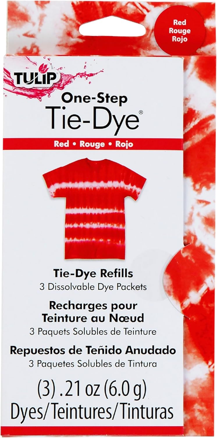 Tulip One-Step Tie-Dye Refill Packs - Red Dye for Fabric Crafting - Image 1