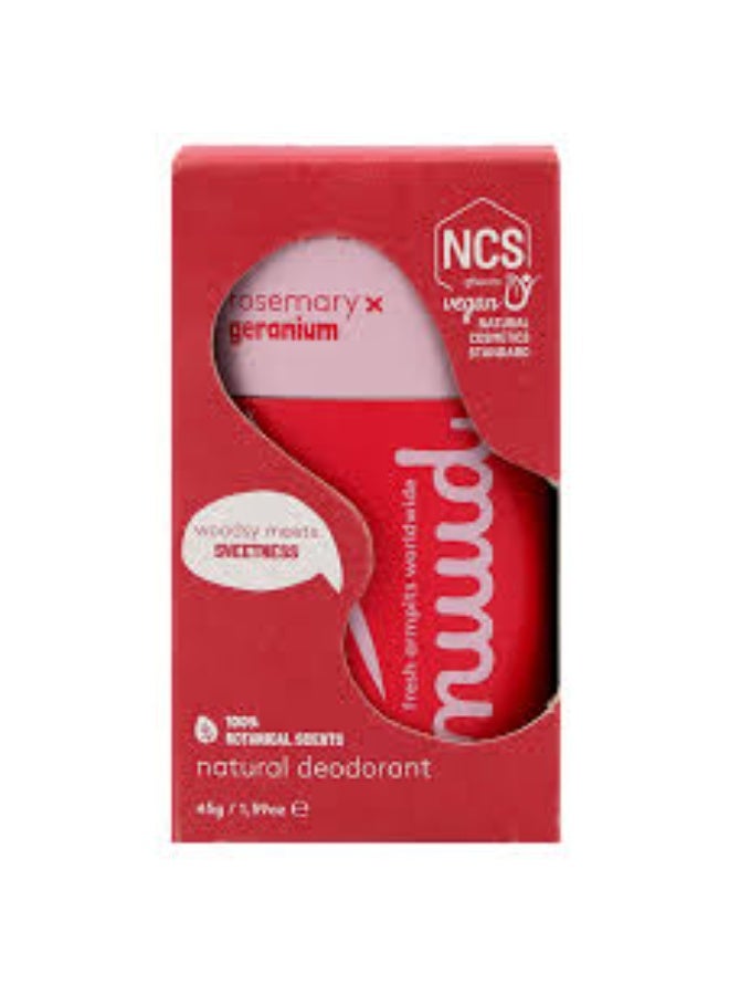 nuud Rosemary x Geranium Stick Natural Deodorant 45g - Image 3