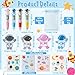 CY2SIDE Space Stationery Party Gift 24 Pack Spring Stuffers Gift with Outer Space 4in1 Ballpoint Pen Sticky Note Sticker and Organza Astronaut Party Favors Goodie Bag Fillers for School Rewards - Image 4