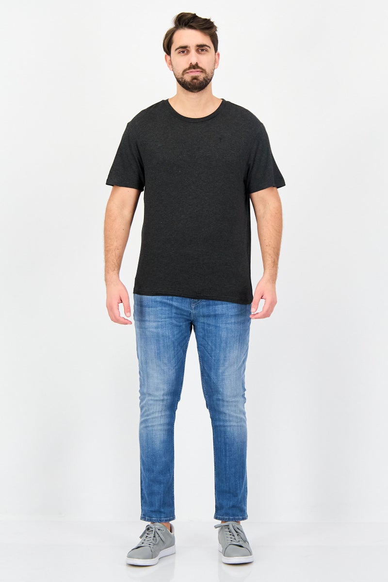 Frye Men Round Neck Short Sleeve Embroidered logo T-shirt, Black - Image 2
