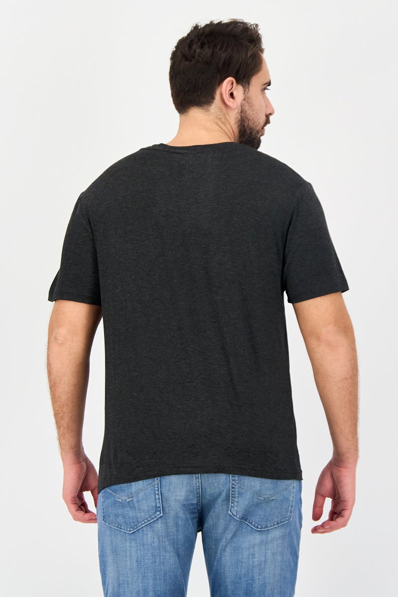 Frye Men Round Neck Short Sleeve Embroidered logo T-shirt, Black - Image 4