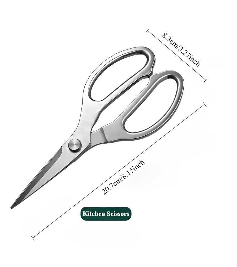 Stainless Steel Kitchen Shears Multifunctional Household Scissors Commercial Fish Scaling Bone Cutting Food Grade - Image 2