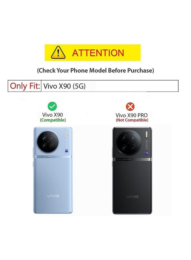 Realcase غطاء خلفي REALCASE لجهاز Vivo X90 5G | غلاف مات أنيق بدون إطار | غطاء خلفي من TPU ناعم مقاوم للصدمات لجهاز Vivo X90 5G (أسود) - Image 2