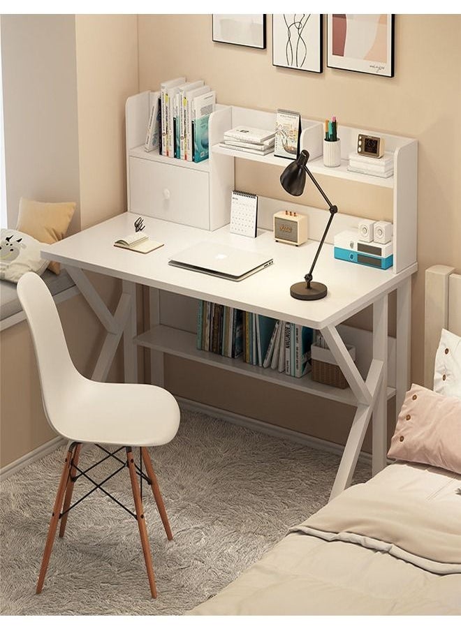 fashionhome - New Design Household Computer Desktop and Bookshelf Combination Storage Writing Table 120 x 60 x 102 cm - Image 1