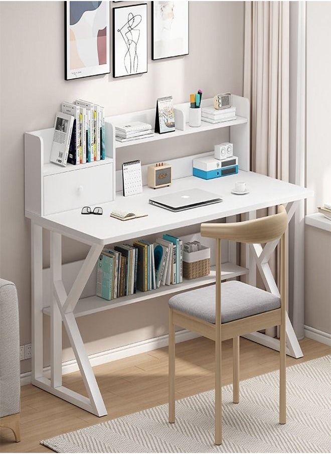 fashionhome - New Design Household Computer Desktop and Bookshelf Combination Storage Writing Table 120 x 60 x 102 cm - Image 1