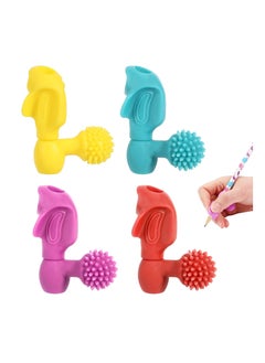 Pencil Grips Trainer for Left and Right Handed, 4PCS Kids Pencil Grips Pencil Grippers Trainer Both Hands Pencil Grippers for Beginners, Preschoolers, and Kindergarteners Handwriting