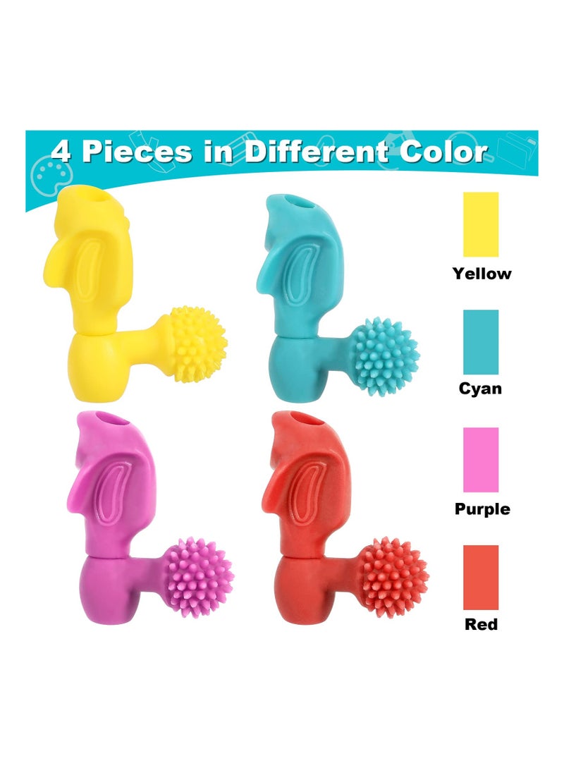 SYOSI - Pencil Grips Trainer for Left and Right Handed, 4PCS Kids Pencil Grips Pencil Grippers Trainer Both Hands Pencil Grippers for Beginners, Preschoolers, and Kindergarteners Handwriting - Image 1
