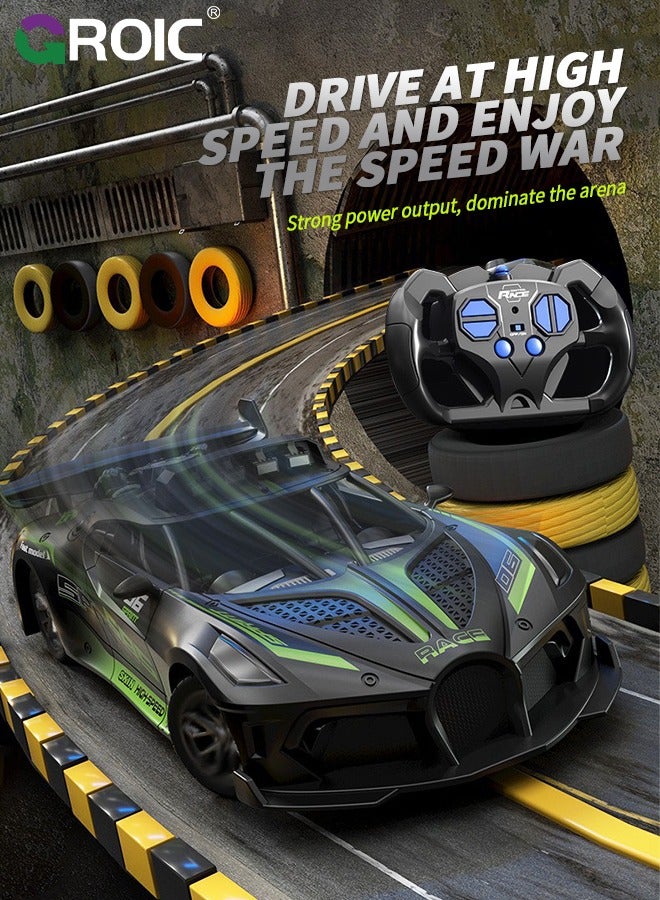 GROIC Remote Control Car, Electric RC Car,  2.4Ghz Scale Model Racing Car Toys, Rechargeable Remote Control Stunt Car Toys, Children's Simulation Electric Racing Four-wheel Drive Racing  - Image 3