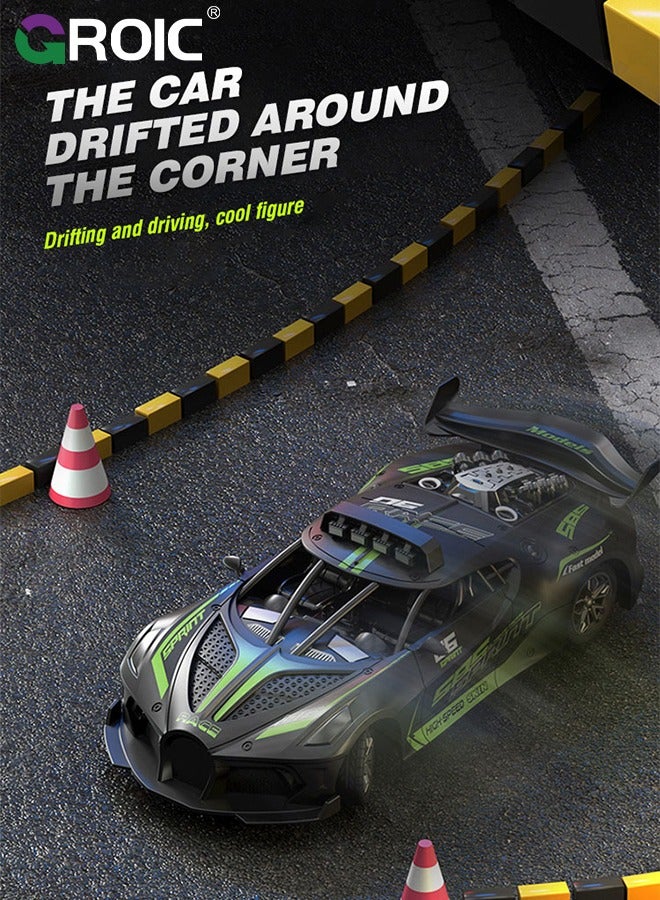 GROIC Remote Control Car, Electric RC Car,  2.4Ghz Scale Model Racing Car Toys, Rechargeable Remote Control Stunt Car Toys, Children's Simulation Electric Racing Four-wheel Drive Racing  - Image 4