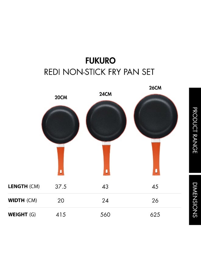 Fukuro Redi Non-Stick Fry Pan With Xylan (26cm) - Image 4