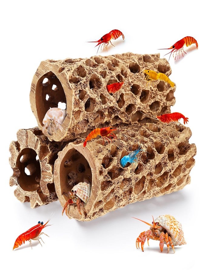 Hygger CO2 6“ Resin Cholla Wood Aquarium Décor Wood- Realistic Shrimp Hideout & Climbing Toy (6" L×2”Dia, 3pcs) - Image 1