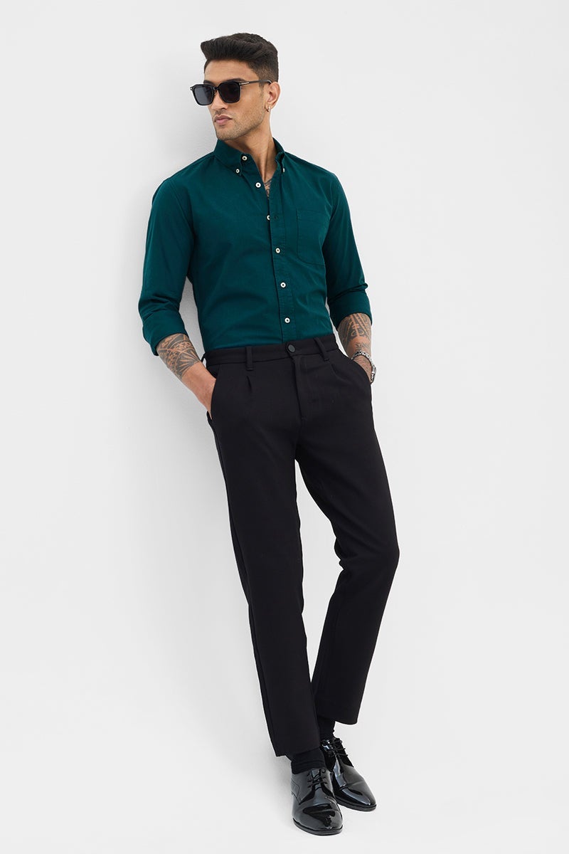 SNITCH Teal Slim Fit Shirt - Image 5