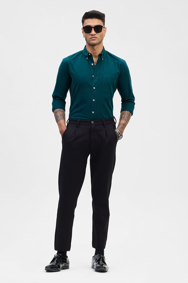 SNITCH Teal Slim Fit Shirt - Image 2