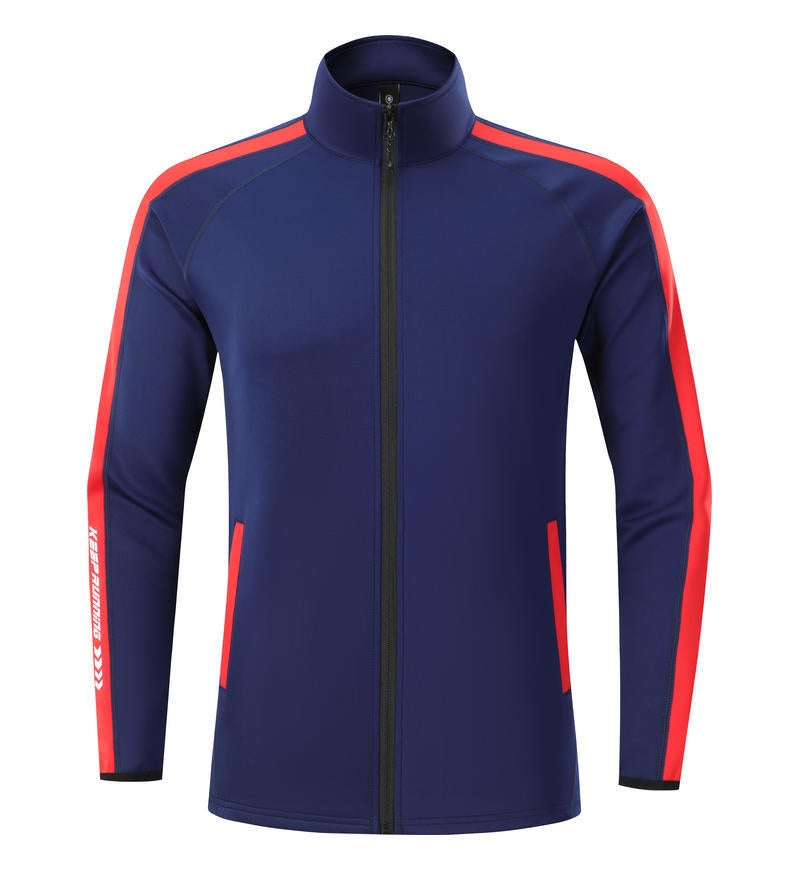 Men'S And Women'S Sports Stand Collar Zipper Cardigan Fashion Knitted Sports Coat Long Sleeve Comfortable Breathable Soft - Image 1