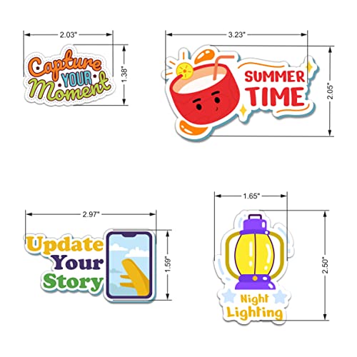 iberry's 50 pcs Stickers for Laptop Mobile Phones Computer Bicycle Luggage Scrapbooks Gadgets Waterproof Stickers|Travel Quotes, Luggage tag Stickers|Laptop Sticker-Set of 50 Stickers (09) - Image 3