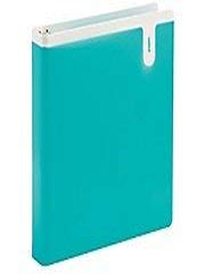مجلد بوبين مقاس بوصة واحدة - مجلد بثلاث حلقات على شكل حرف D ورافعة سهلة الفتح، سعة 200 ورقة، جيوب أمامية وخلفية شفافة، جيبان داخليان، لون وردي فاتح لطيف.