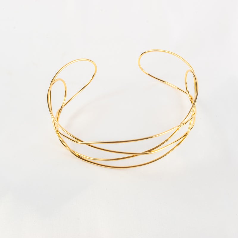 شوكر رقبة أستانليس ستيل ذهبي - Image 2