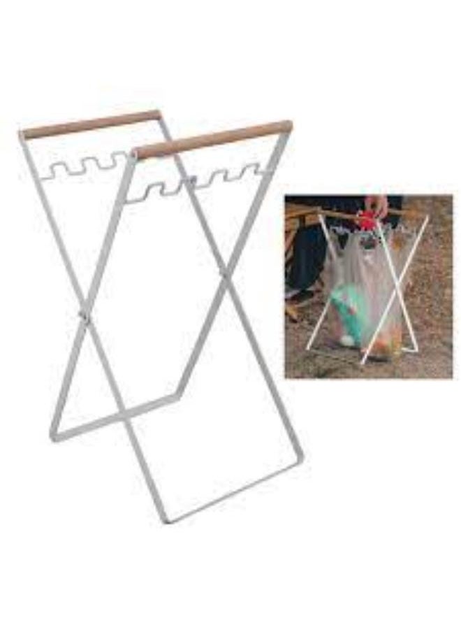 Generic Foldable Trash Bag Holder Portable Simple Style Outdoor Kitchen Trash Bag Holder for Camping  - Image 1